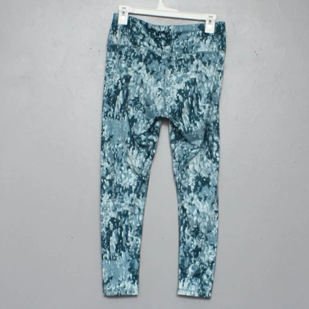 Z by Zella abstract print teal monochromatic leggings